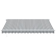 Ръчно прибираща се тента, антрацит и бял, 400x350 см