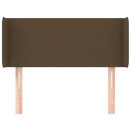 Горна табла за легло, тъмнокафява, 83x16x78/88 см, плат