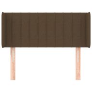 Горна табла за легло, тъмнокафява, 83x16x78/88 см, плат