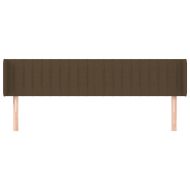 Горна табла за легло, тъмнокафява, 183x16x78/88 см, плат