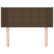 Горна табла за легло, тъмнокафява, 93 x 16 x 78/88 см, плат