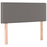 Боксспринг легло с матрак, сиво, 100x200 см, изкуствена кожа