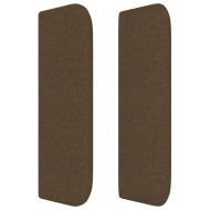 Горна табла за легло, тъмнокафява, 183x16x78/88 см, плат