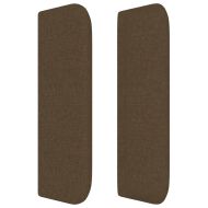 Горна табла за легло, тъмнокафява, 147x16x78/88 см, плат