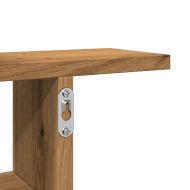 Стенни рафтове, 2 бр, дъб артизан, 50x12x50 см, инженерно дърво