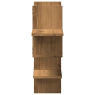 Стенен рафт, дъб артизан, 124,5x18x60,5 см, инженерно дърво