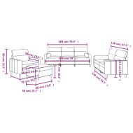 Комплект дивани 4 части с възглавници таупе текстил