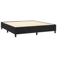 Боксспринг легло с матрак, черно, 160x200 см, кадифе