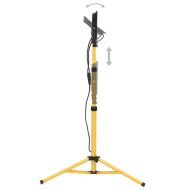 LED прожектор със статив, 2x100 W, топло бяло