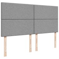 Османска легло с матрак, светлосиво, 160x200 см, плат