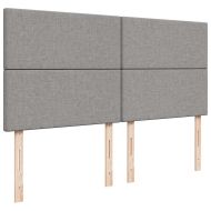 Османска легло с матрак, светлосиво, 180x200 см, плат