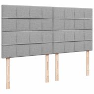 Османска легло с матрак, светлосиво, 160x200 см, плат