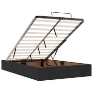 Османска легло с матраци, черно, 120x200 см, кадифе