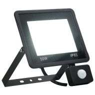 LED прожектор със сензор, 50 W, студено бяло