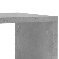 Странична маса с колела бетонно сив 50x30x55 см инженерно дърво