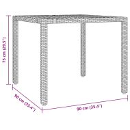 Градински бистро комплект с възглавници 3 части бежов полиратан