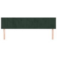 Табла за легло, тъмнозелена, 180x5x78/88 см, кадифе