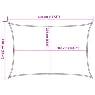 Платно-сенник, 160 г/м², правоъгълно, светлосиво, 2,5x4 м, HDPE