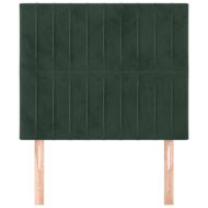 Табла за легло, тъмнозелена, 90x5x118/128 см, кадифе