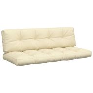 Палетни възглавници, 2 бр, кремави, текстил