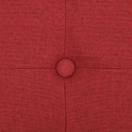 Сгъваема пейка за съхранение, виненочервена, изкуствен лен