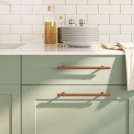 Дръжки за шкафове, 20 бр, бронз, 192 мм, неръждаема стомана