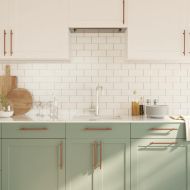 Дръжки за шкафове, 5 бр, бронз, 192 мм, неръждаема стомана