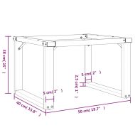 Крака за кафе маса, O-рамка, 50x40x38 см, стомана