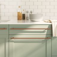 Дръжки за шкафове, 5 бр, бронз, 480 мм, неръждаема стомана