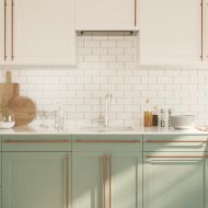 Дръжки за шкафове, 5 бр, бронз, 480 мм, неръждаема стомана