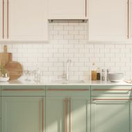 Дръжки за шкафове, 10 бр, бронз, 480 мм, неръждаема стомана