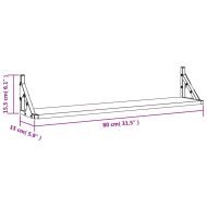 Стенни рафтове 2 бр сив сонома 80x15x15,5 см инженерно дърво