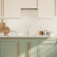 Дръжки за шкафове, 10 бр, бронз, 480 мм, неръждаема стомана
