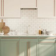 Дръжки за шкафове, 5 бр, бронз, 480 мм, неръждаема стомана