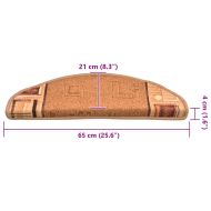 Самозалепващи стелки за стъпала, 15 бр, бежови, 65x21x4 см