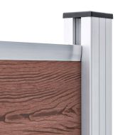 Ограден панел, WPC, 95x186 см, кафяв