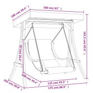 Стол-люлка с възглавница и сенник, масивно дърво смърч