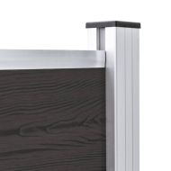 Ограден панел, WPC, 175x105 см, черен