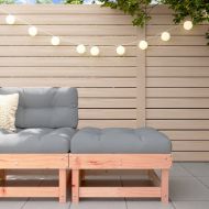 Градинска табуретка с възглавница, дугласко дърво масив