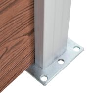 Комплект WPC ограда 1 квадратна + 1 скосена 273x186 см кафява