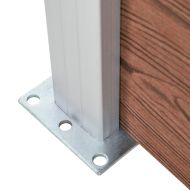 Комплект WPC ограда 1 квадратна + 1 скосена 273x186 см кафява