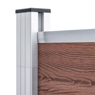 Комплект WPC ограда 1 квадратна + 1 скосена 273x186 см кафява