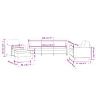 Комплект дивани от 4 части, светлосив, кадифе