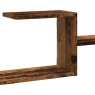 Стенен рафт, старо дърво, 104x15x49 см, инженерно дърво