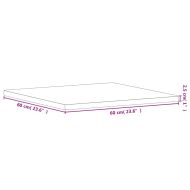 Плот за маса 60x60x2,5 см квадратен масивен бук