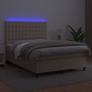 Боксспринг легло с матрак LED капучино 140x190 см