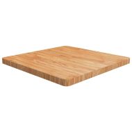 Квадратен плот за маса, светлокафяв, 70x70x4 см, дъб масив