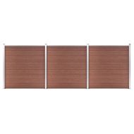 Градинска ограда, WPC, 526x186 см, кафява