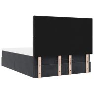 Османско легло с матраци черно 140x190cm кадифе