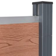 Комплект ограден панел, кафяв, 872x186 см, WPC